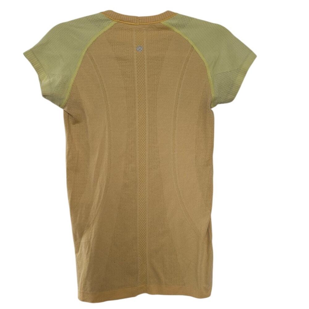 Lululemon Swiftly Tech 2.0 Short Sleeve Top Orange Sunset Yellow Size 6 EUC - Picture 2 of 4